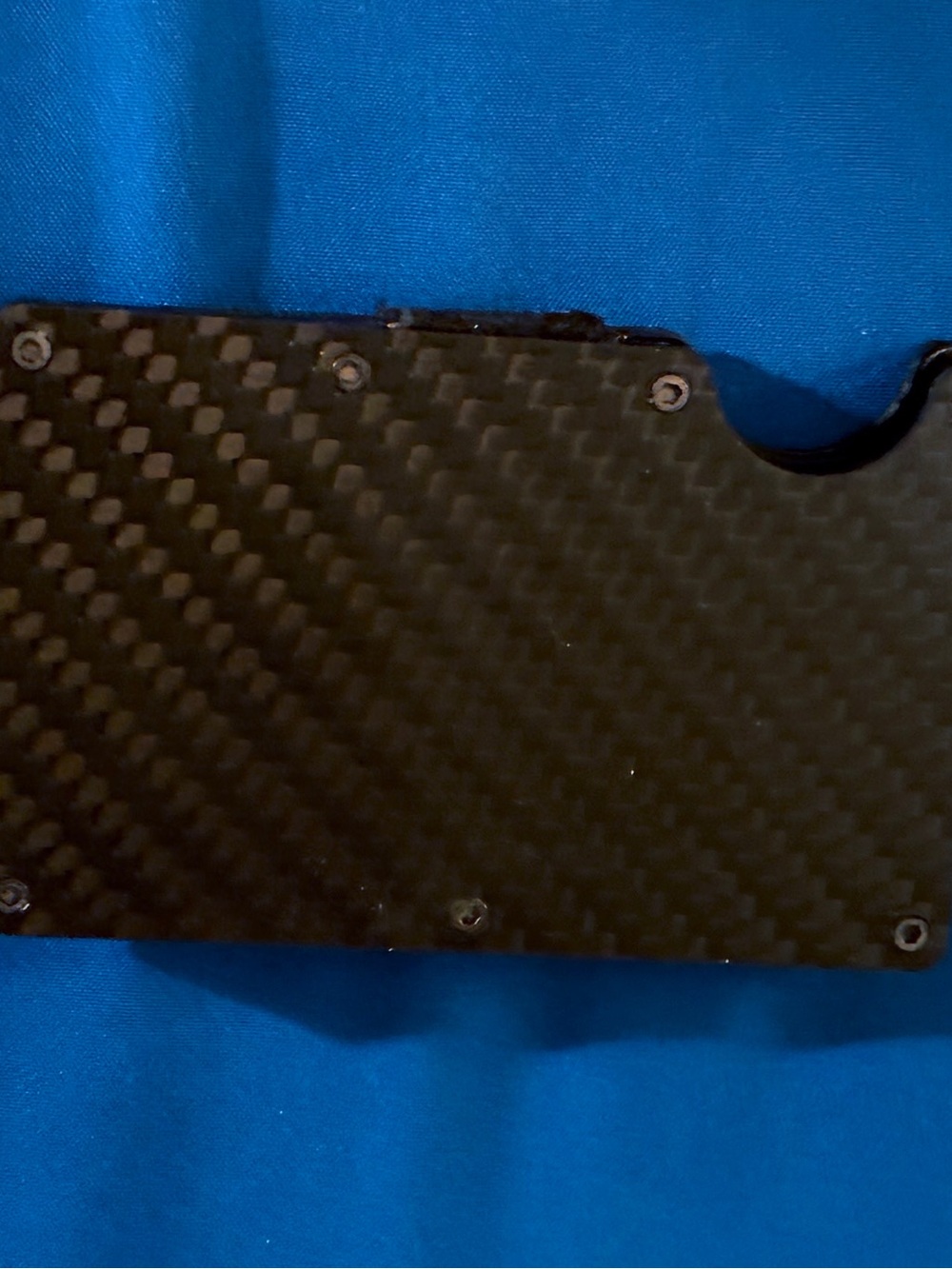 Carbon Fiber Black Money Clip Wallet
